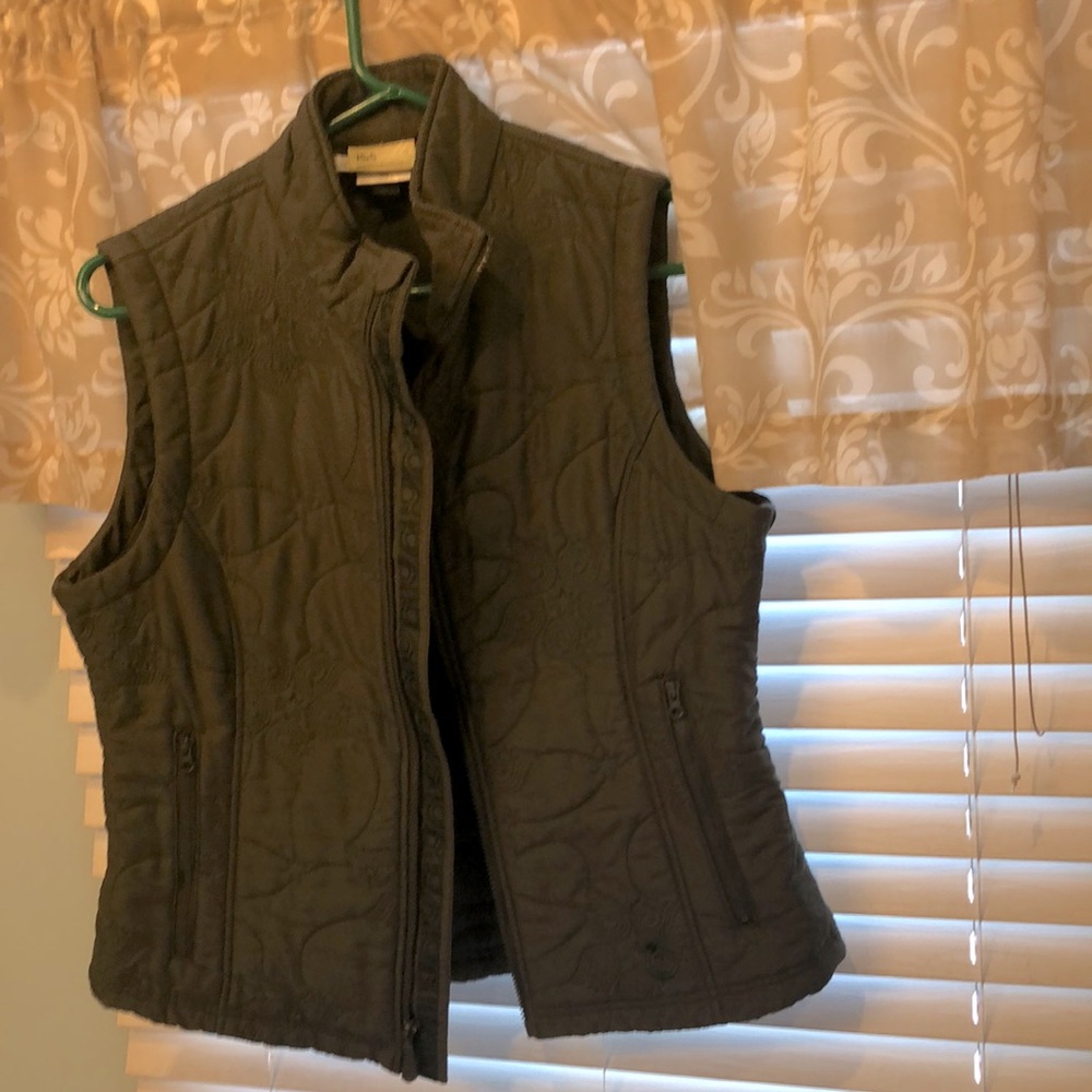 Womens Isis dark green vest.